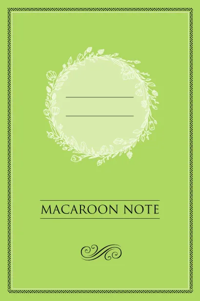 Обложка Блокнот с цветными страницами (фисташка, мягкая обложка, линовка, на скобе)