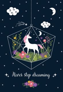 Обложка для паспорта. Единорог. Never stop dreaming