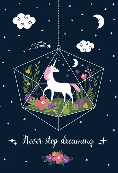 Обложка Обложка для паспорта. Единорог. Never stop dreaming 
