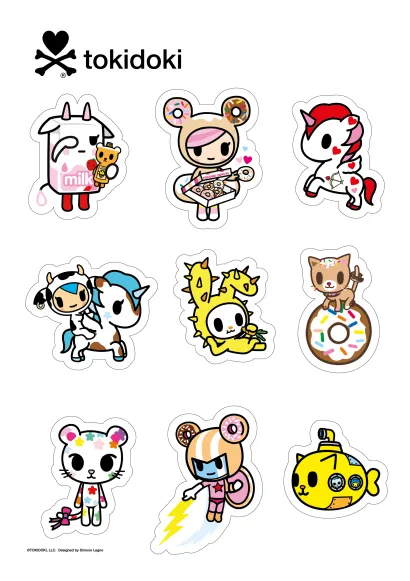 Обложка Набор наклеек. Токидоки (формат А5, в пакете) 