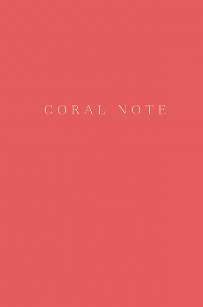 Обложка Coral Note. Блокнот с коралловыми страницами 