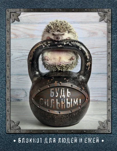 Обложка Ёжедневник "Будь сильным!" Блокнот для деловых людей и ежей (162х210мм, твердая обложка, 208 стр., выб.лак) Елена Еремина