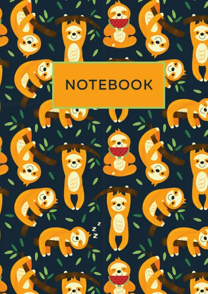 Обложка Тетрадь в твердом переплете, Счастливый ленивец, А 5, стр 120 