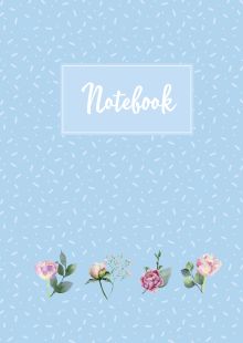 Тетрадь в твердом переплете, Нежные розы, А 5, 120 стр, Голубая