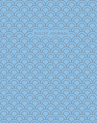 Обложка Bullet Journal (Голубой дракон) 162x210мм, твердая обложка, пружина, блокнот в точку, 120 стр. 