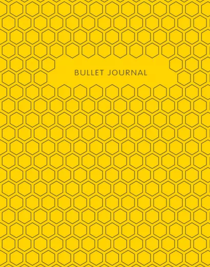Обложка Bullet Journal (Медовый) 162x210мм, твердая обложка, пружина, блокнот в точку, 120 стр. 