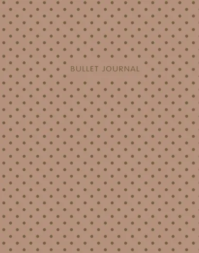 Обложка Bullet Journal (Кофейный) 162x210мм, твердая обложка, пружина, блокнот в точку, 120 стр. 