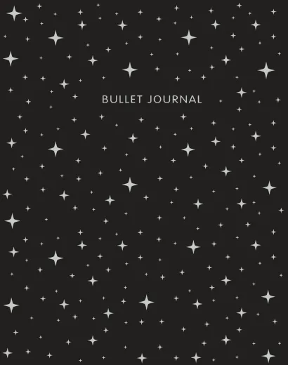 Обложка Bullet Journal (Ночное небо) 162x210мм, твердая обложка, пружина, блокнот в точку, 120 стр. 
