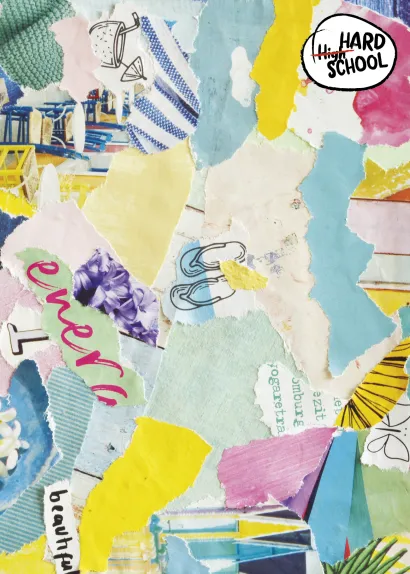 Обложка Hard school. Коллаж. Тетрадь школьная в мягкой обложке, 48 л. 