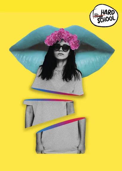 Обложка Hard school. Girl. Тетрадь школьная в мягкой обложке, 48 л.