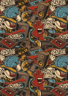 Граффити. Меломан. Тетрадь студенческая А4 в мягкой обложке, 40 л.