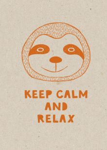Обложка Keep calm and relax. Тетрадь (А5, 48 л., УФ-лак, накидки) 
