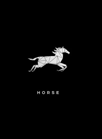 Обложка Horse. Тетрадь общая (А5, 48 л., сер. фольга, накидка 4 п. полноцвет) 