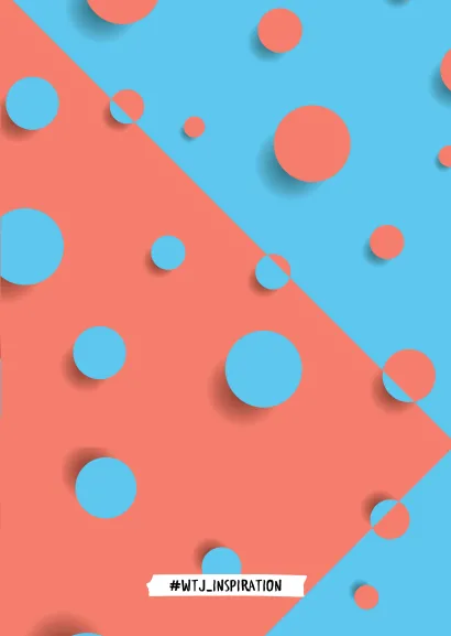 Обложка WTJ_inspiration. Тетрадь (А4, 40 л., УФ-лак, оранжево-голубая) 