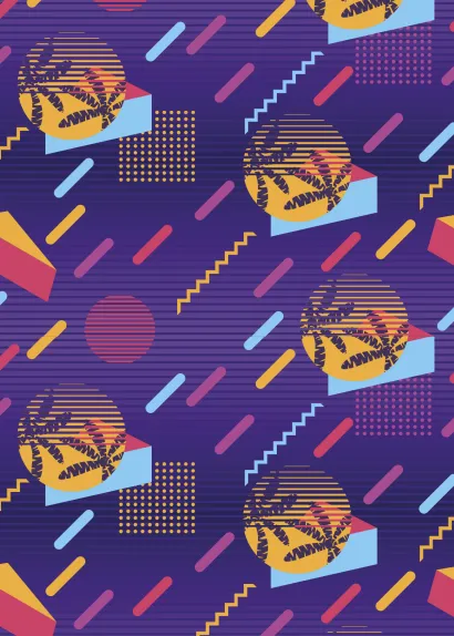 Обложка Неоновые пальмы. Тетрадь (А5, 48 л., УФ-лак, накидки) 