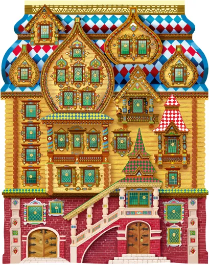 Обложка Терем-теремок. Настенный календарь-постер с окошками на 2022 год (330х420 мм) (ил. И. Панкова) 