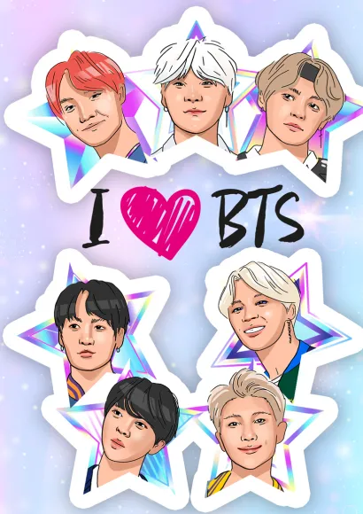 Обложка Обложка для паспорта. I love BTS