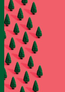 Блокнот с резинкой "Ёлки" (красный). А5, твердый переплет, 192 стр.