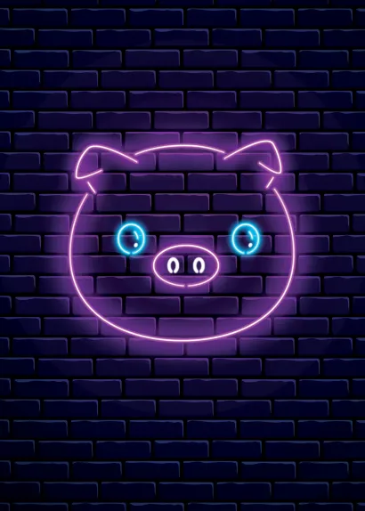 Обложка Поросенок. Тетрадь общая (А5, 48 л., накидки, клетка-стандарт) 