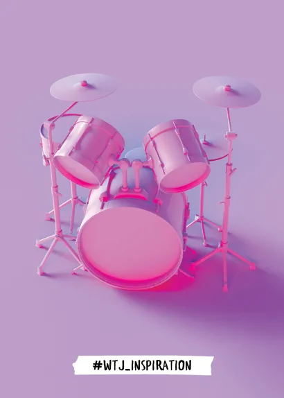 Обложка Hard School. Барабаны. Тетрадь общая (А5, 48 л., накидки, клетка-стандарт) 