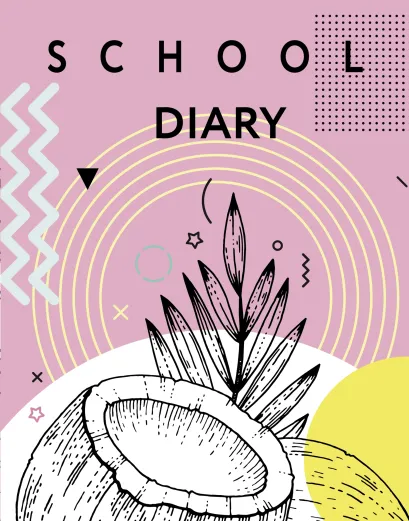 Обложка Дневник школьный. Тропики (А5, 48 л., печать по эко-коже)