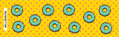 Обложка Пенал блестящий. Пончики 