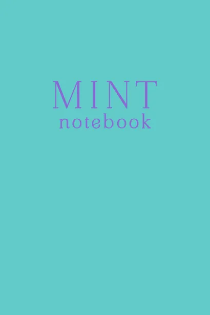Обложка Mint notebook. Блокнот (А5, 32 л., прошитый цветными нитками, тиснение фольгой) 