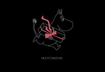 Обложка Скетчбук. Муми-тролль (А5, 64 л., рисовальная желтая бумага 120 гр., тканевый корешок) 