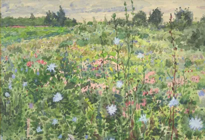 Обложка Скетчбук. Весенние цветы (формат В5, 128 стр, открытый корешок, бумага слоновая кость) 