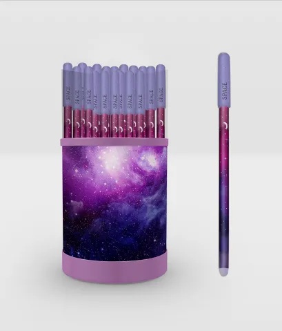 Обложка Space. Ручка в тубусе (темная)