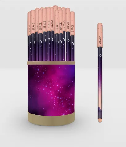 Обложка Space. Ручка в тубусе (светлая) 