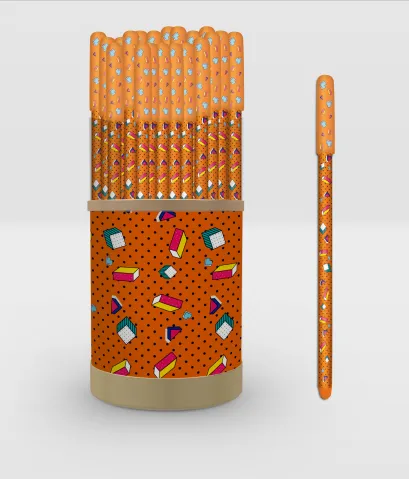 Обложка Zine. Ручка в тубусе (оранжевая) 