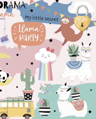 Обложка Блокнот с замочком. Лама и ее друзья (в подарочном коробе, 160 стр., цветной)