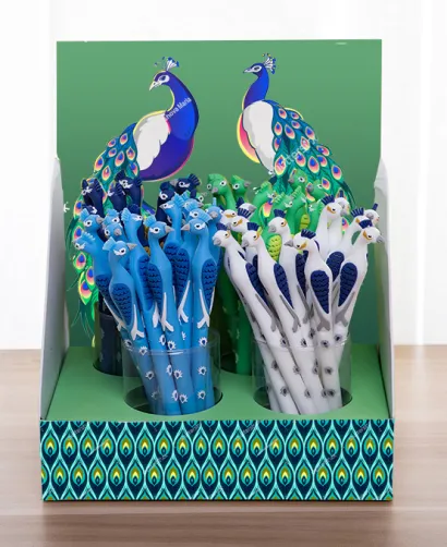 Обложка Павлин. Фигурная ручка (гелевая)