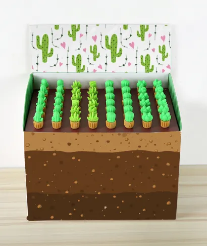 Обложка Кактус. Фигурная ручка (гелевая) 