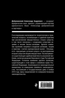 Обложка сзади Проблемы имущественных отношений в семейном праве Российской Федерации. Теория, практика и реформа законодательства Александр Добровинский