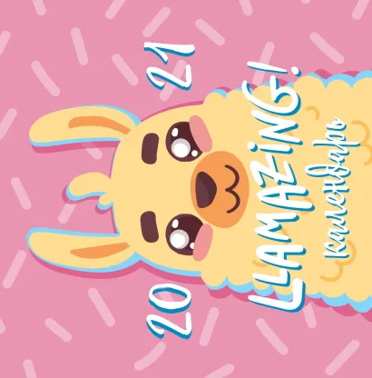 Обложка Llamazing year. Календарь настенный на 2021 год (300х300 мм) 