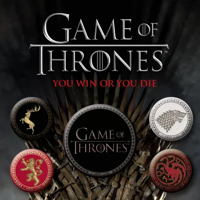 Обложка Игра Престолов. Набор значков (Гербы домов) 