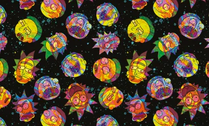 Обложка Кардхолдер. Рик и Морти (в форме книжки, 215х65 мм, черный) 