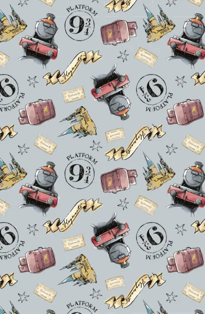 Обложка Обложка для паспорта. Гарри Поттер (паттерн) 