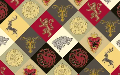 Обложка Игра Престолов. Кардхолдер (Гербы домов) (в форме книжки, 215х65 мм) 