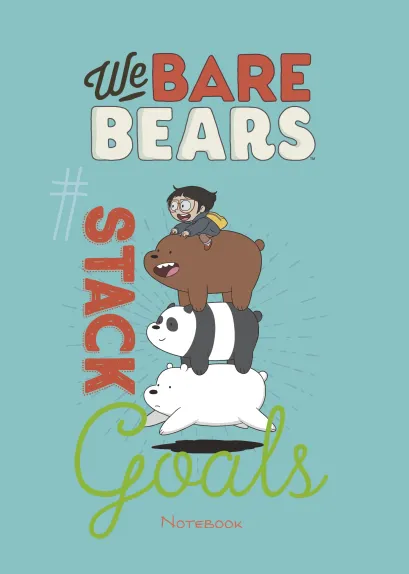 Обложка Блокнот. We bare bears (формат А4, мягкая обложка, круглые углы, блок в точку) 