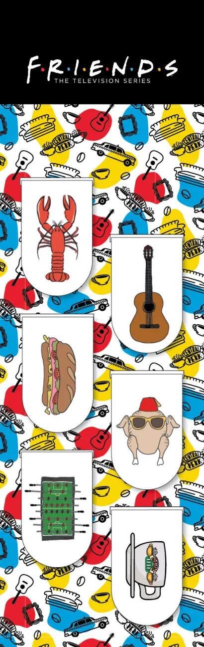 Обложка Магнитные закладки. Friends (6 закладок полукругл.) 