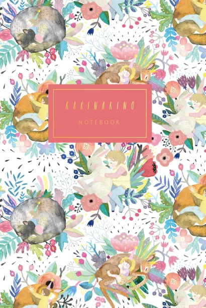 Обложка Тетрадь. Карина Кино. Спящий малыш (А5, мягкая обложка, золотое тиснение) 