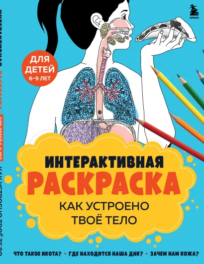 Обложка Как устроено твое тело. Интерактивная раскраска 