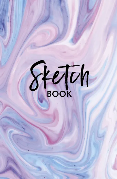 Обложка Скетчбук классический (розовый мрамор) 