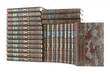 Коллекция "Великие полководцы". Комплект из 25 томов. Коллекционные иллюстрированные издания увеличенного формата в изящном кожаном переплёте ручной работы в стиле 19 века, с 4-мя видами золотого и красочного тиснения и с торшонированным обрезом.