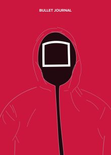 Блокнот. Bullet journal (квадрат) (по мотивам сериала "Игра в кальмара") (формат А4, мягкая обложка, круглые углы)