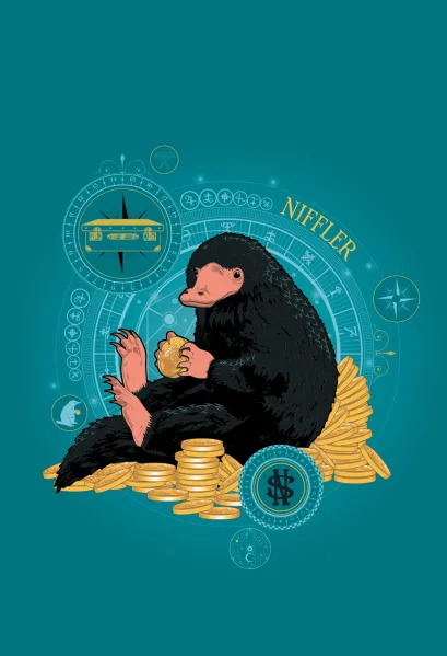 Обложка Обложка для паспорта. Фантастические твари. Нюхль 