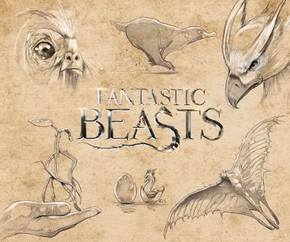 Обложка Скетчбук. Фантастические твари (твердый переплет, 96 стр., 240х200 мм) 